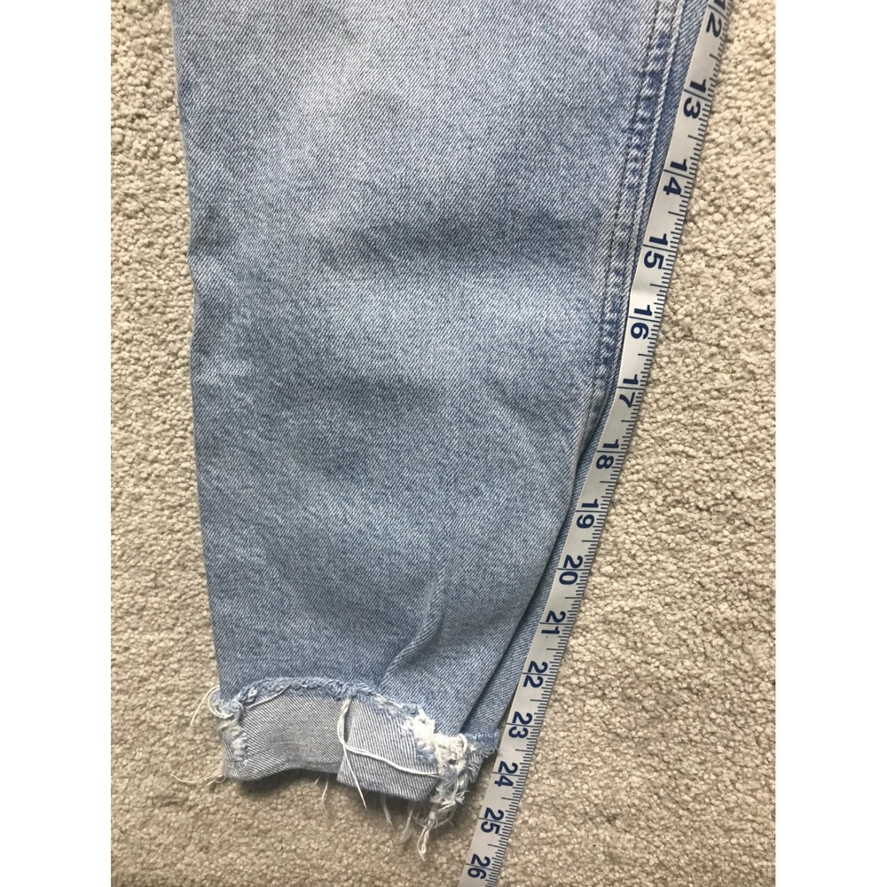 AGOLDE‎ Denim Jeans Cropped Frayed Hem Light Wash High Rise Size 30x25